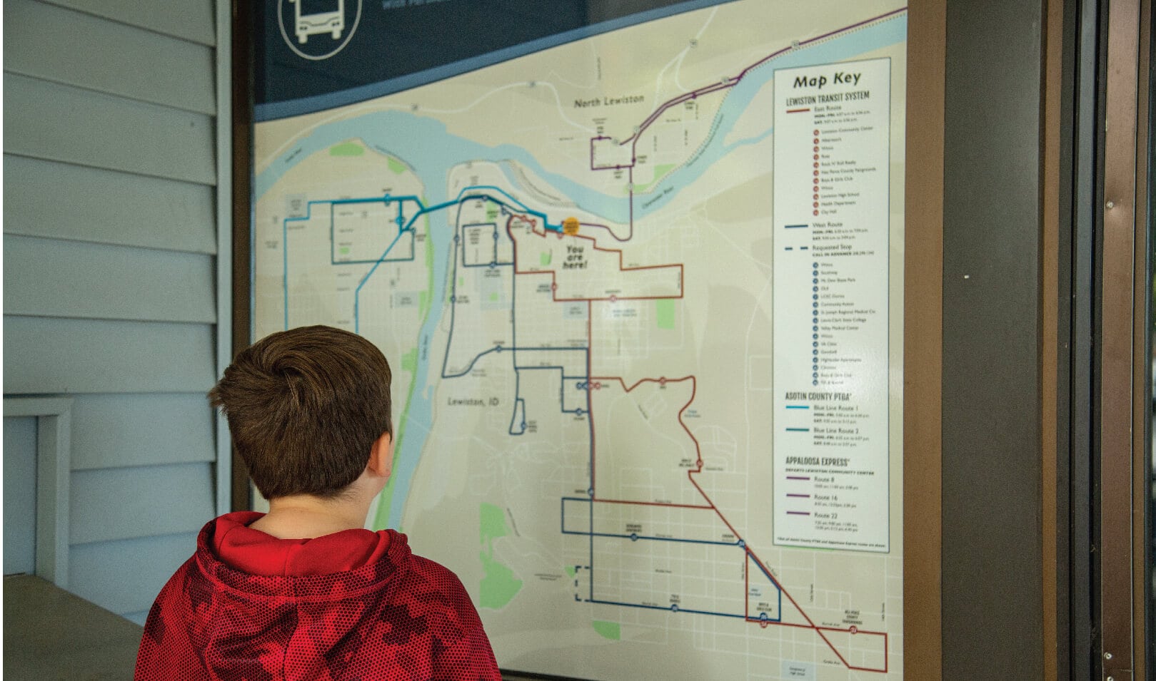 Kid Looking at Transit Map